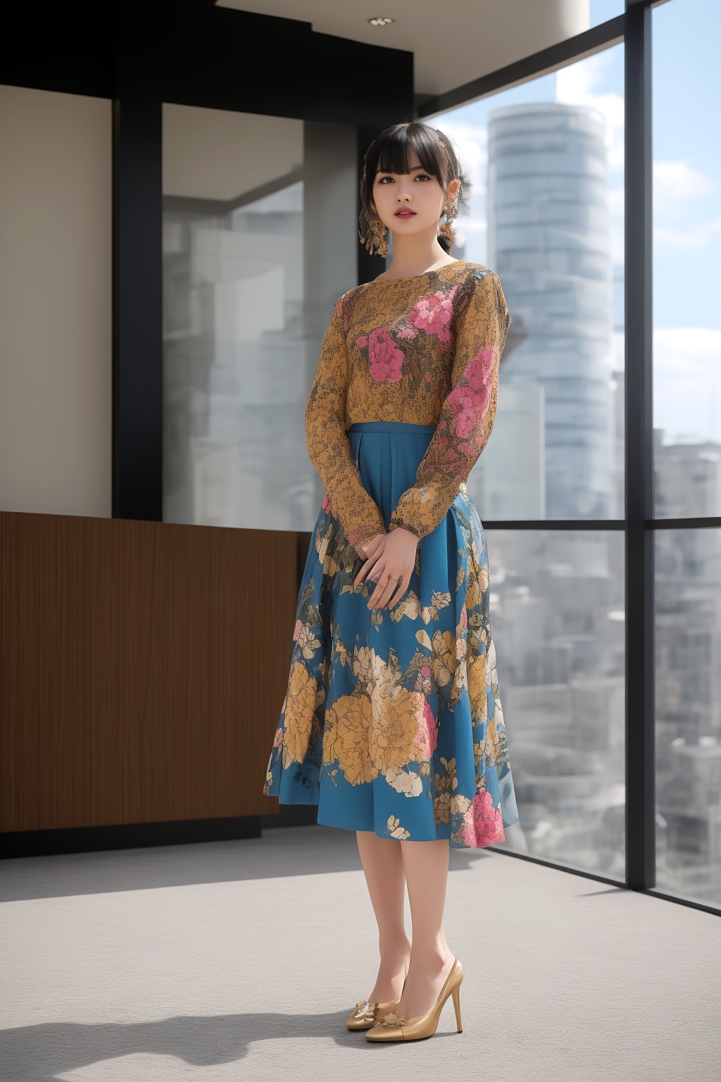 素足で挑むOLのハイヒール図鑑 part2 OL チュールスカート 2