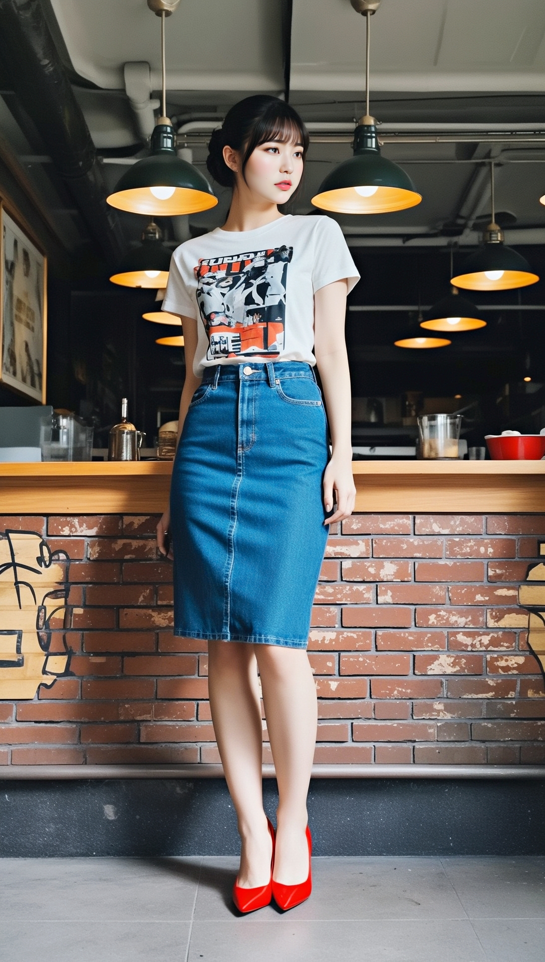 デニム素材のミニスカ生足美女 part6 サンダル デニム 1