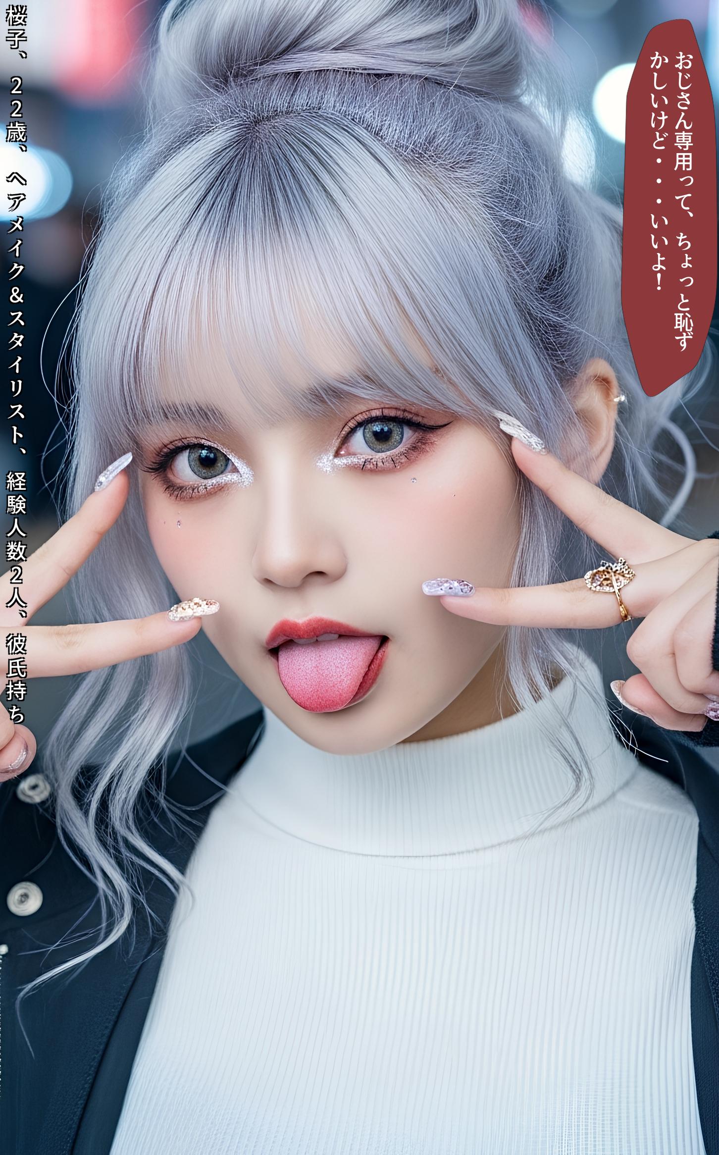 【特別公開】舌出し渋谷ギャル図鑑 part3 ギャル セリフ付き 3