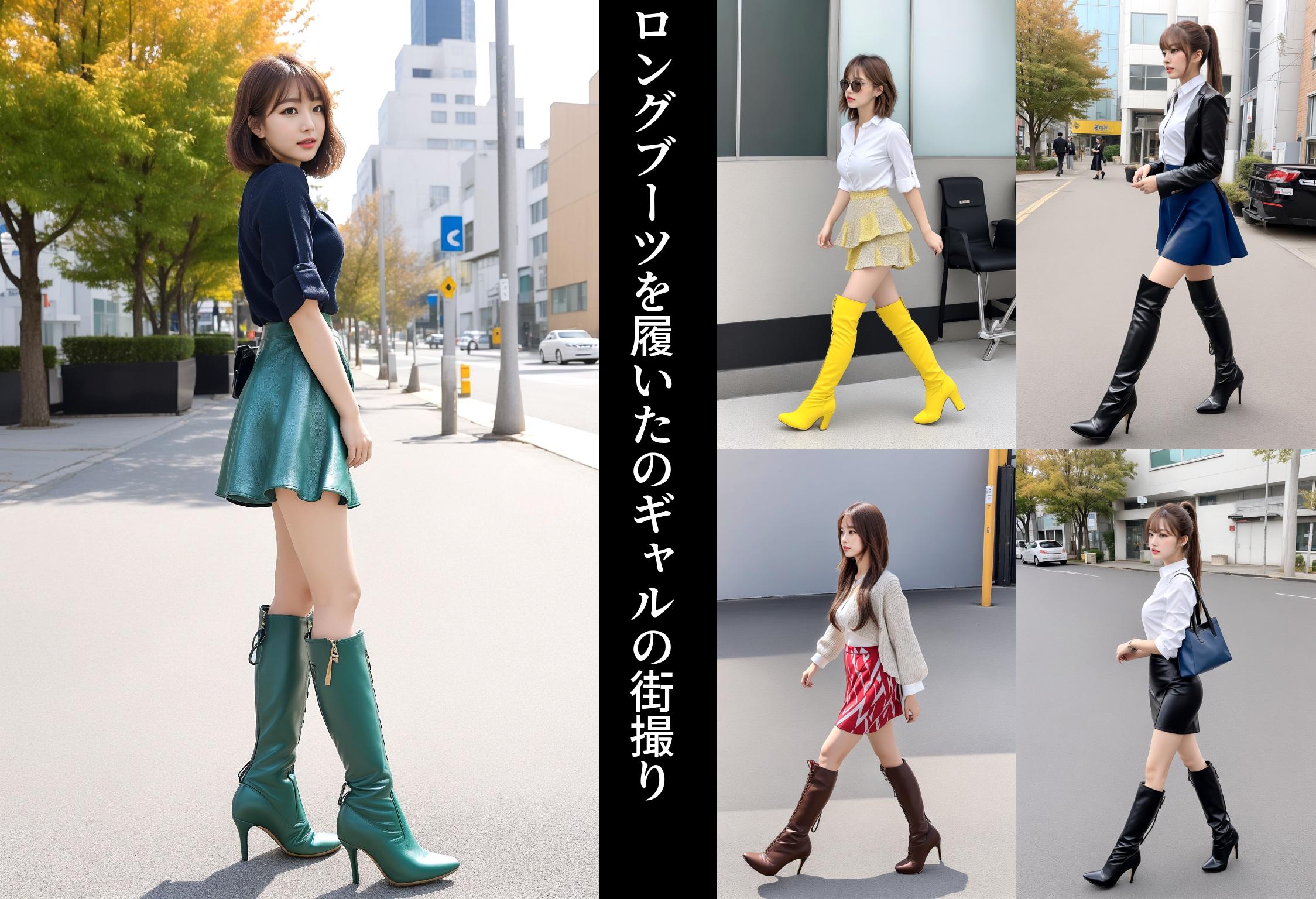 ロングブーツを履いたのギャルの街撮り part3