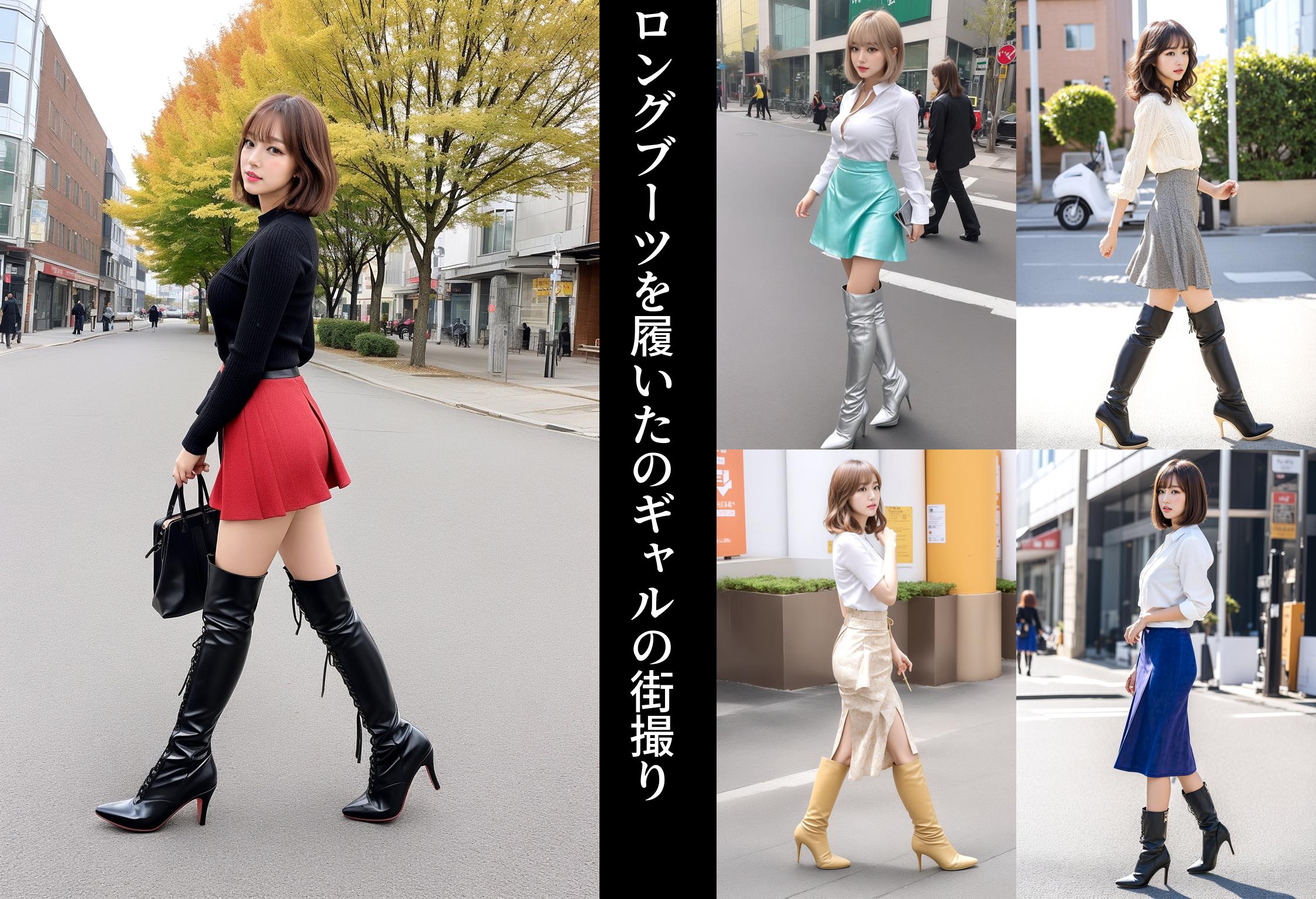 ロングブーツを履いたのギャルの街撮り part4