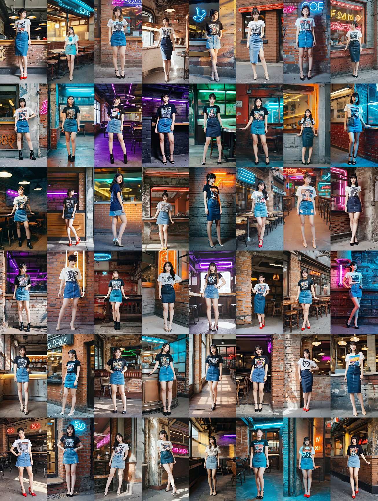 デニム素材のミニスカ生足美女 part6