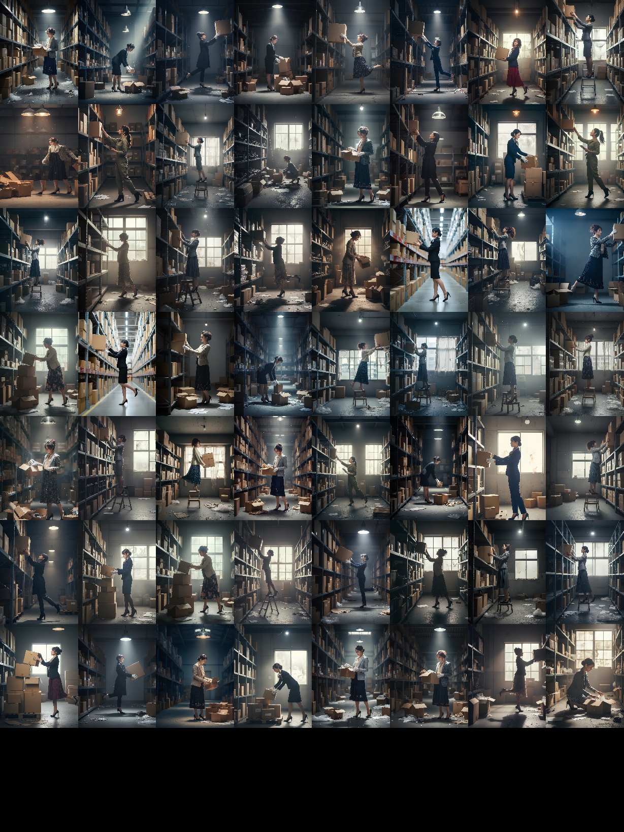 【高画質】倉庫で働くハイヒール美女 part1