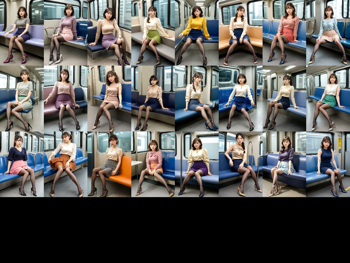 電車で見かけた高級黒ストッキング女 part1