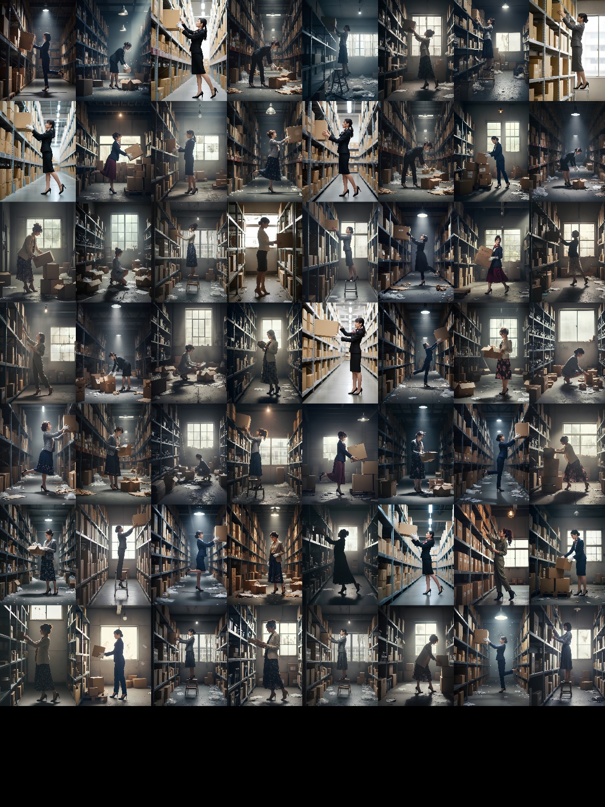 【高画質】倉庫で働くハイヒール美女 part2