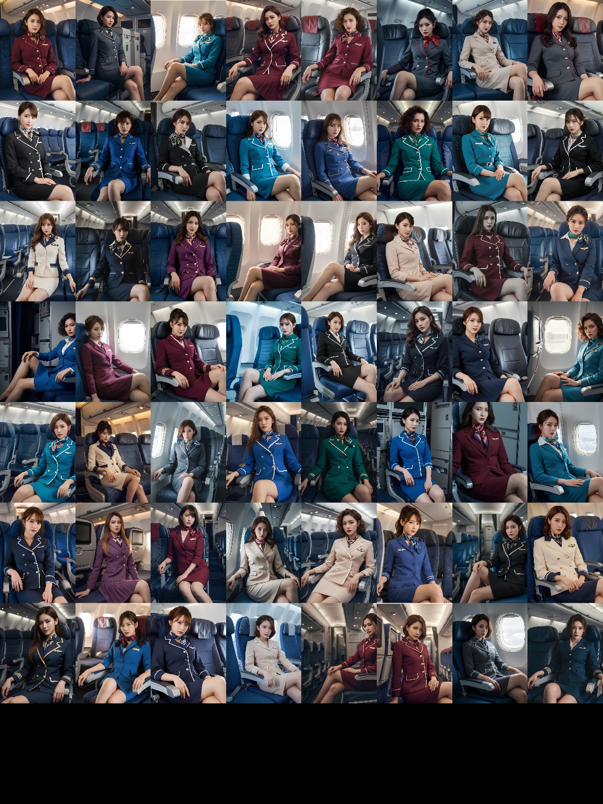 【高画質】美人ＣＡの太ももから目が離せない part1