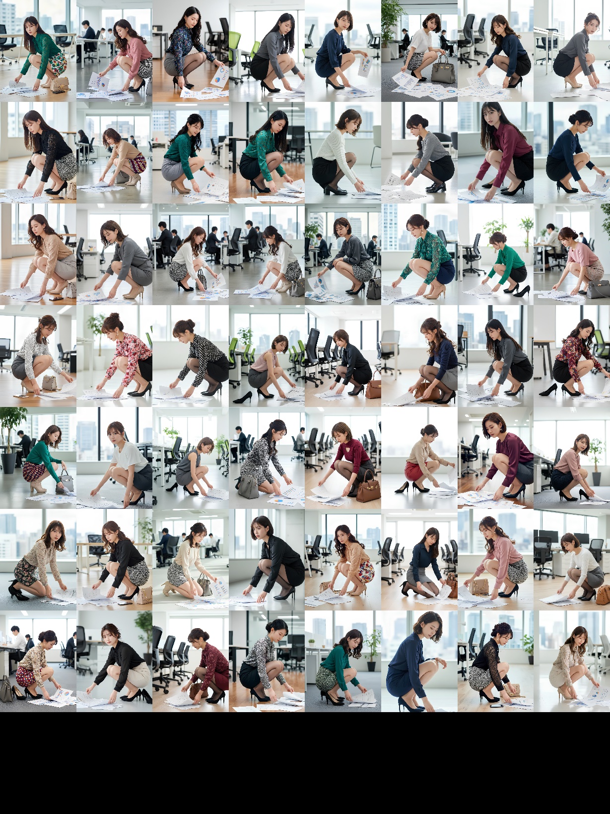 【高画質】床に落ちた書類を拾うハイヒールOL part1