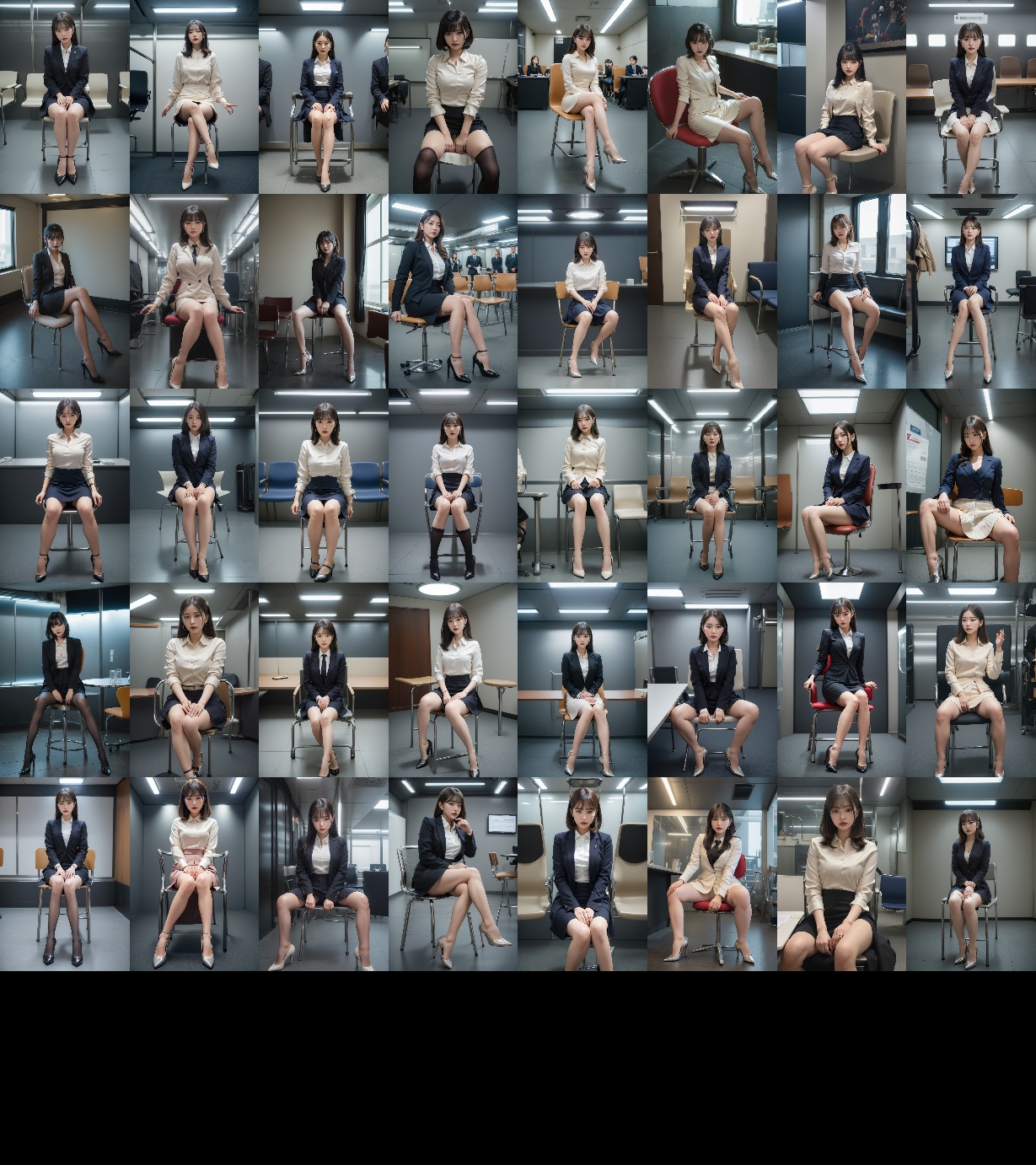 面接会場の控室にいたミニスカエリート女 part1