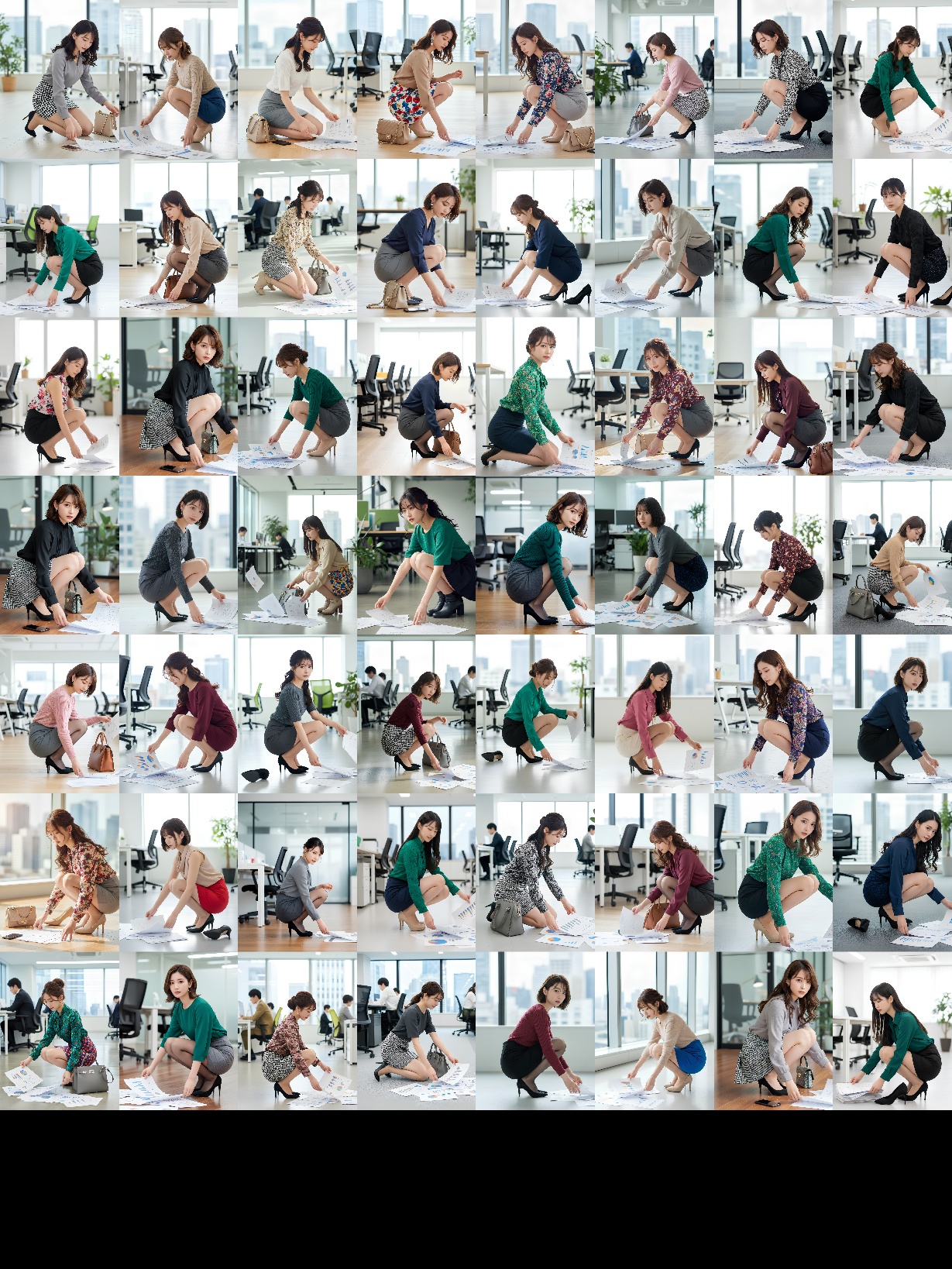 【高画質】床に落ちた書類を拾うハイヒールOL part2