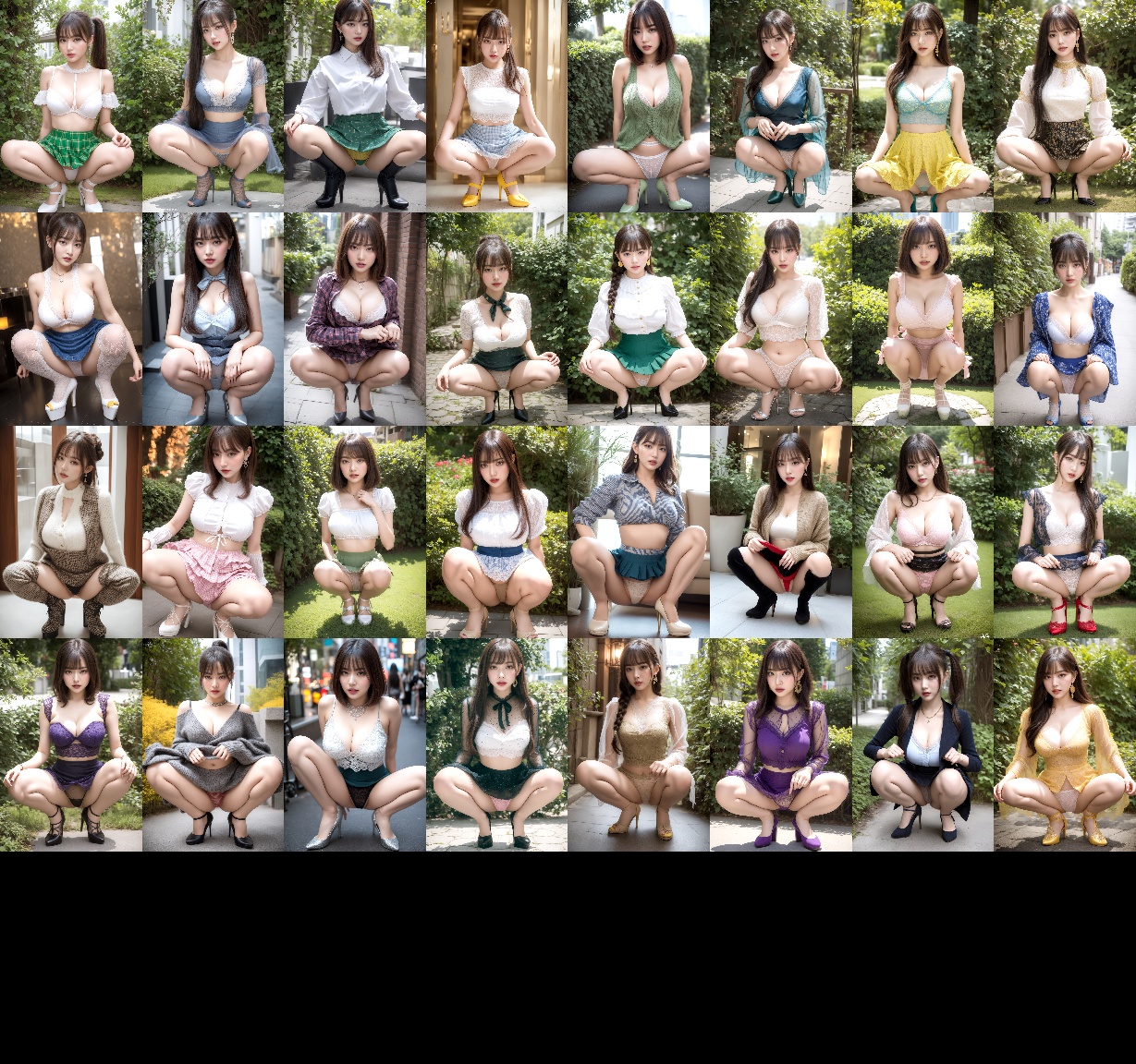 エリカのしゃがみポーズ挑発パンティ part2