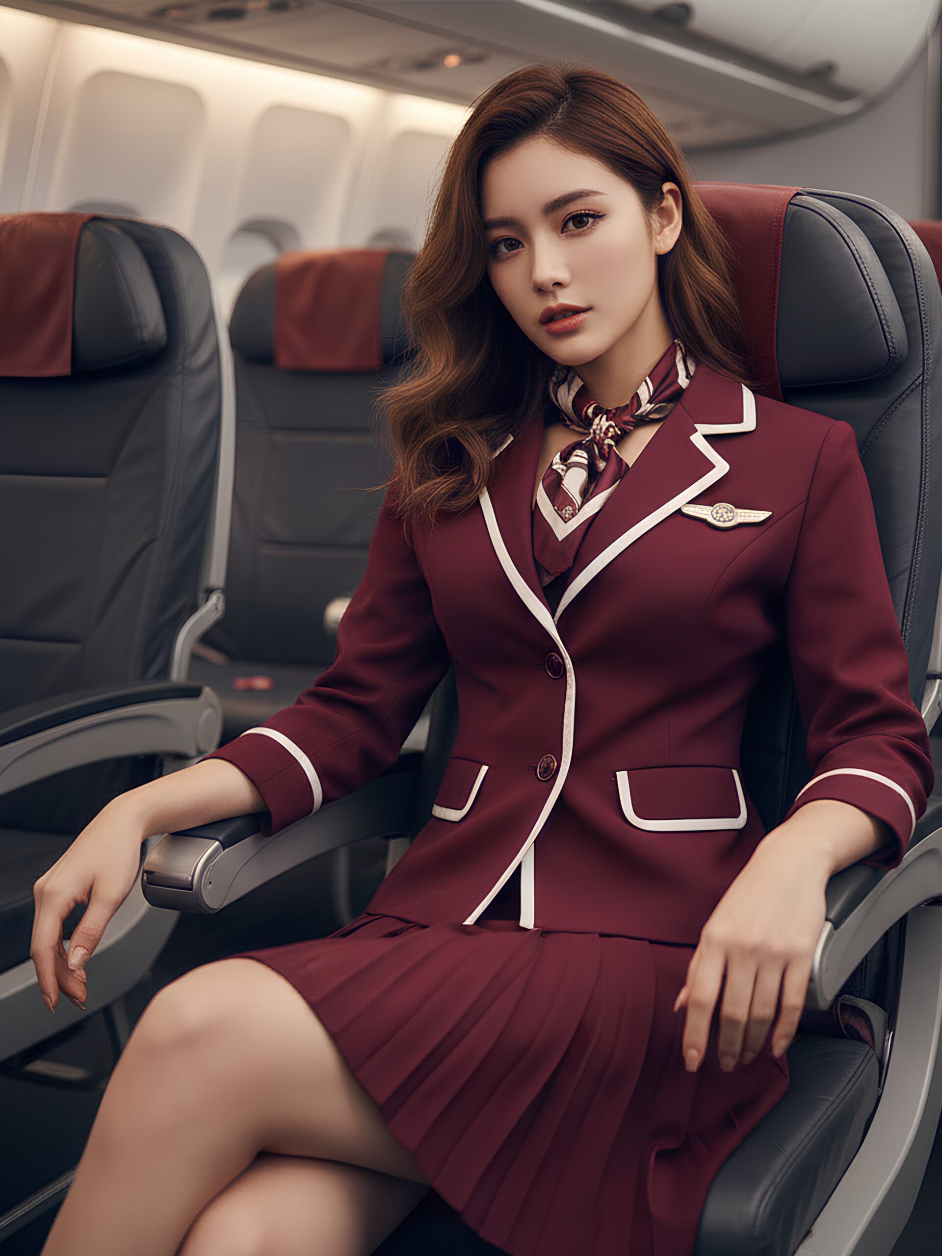 【高画質】美人ＣＡの太ももから目が離せない part1 太もも CA 3