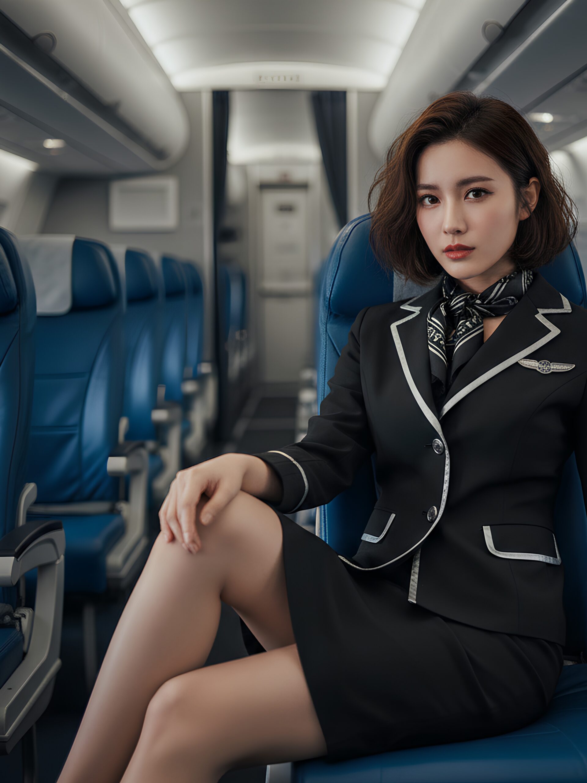 【高画質】美人ＣＡの太ももから目が離せない part1 太もも CA 4