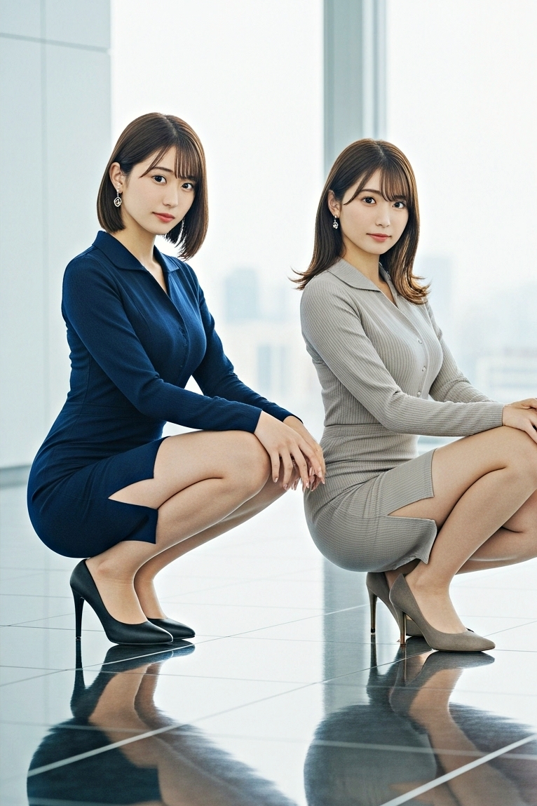 ギャルＯＬ社内２トップ part2 OL しゃがみ 2