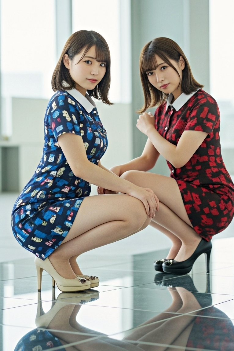 ギャルＯＬ社内２トップ part2 OL しゃがみ 3