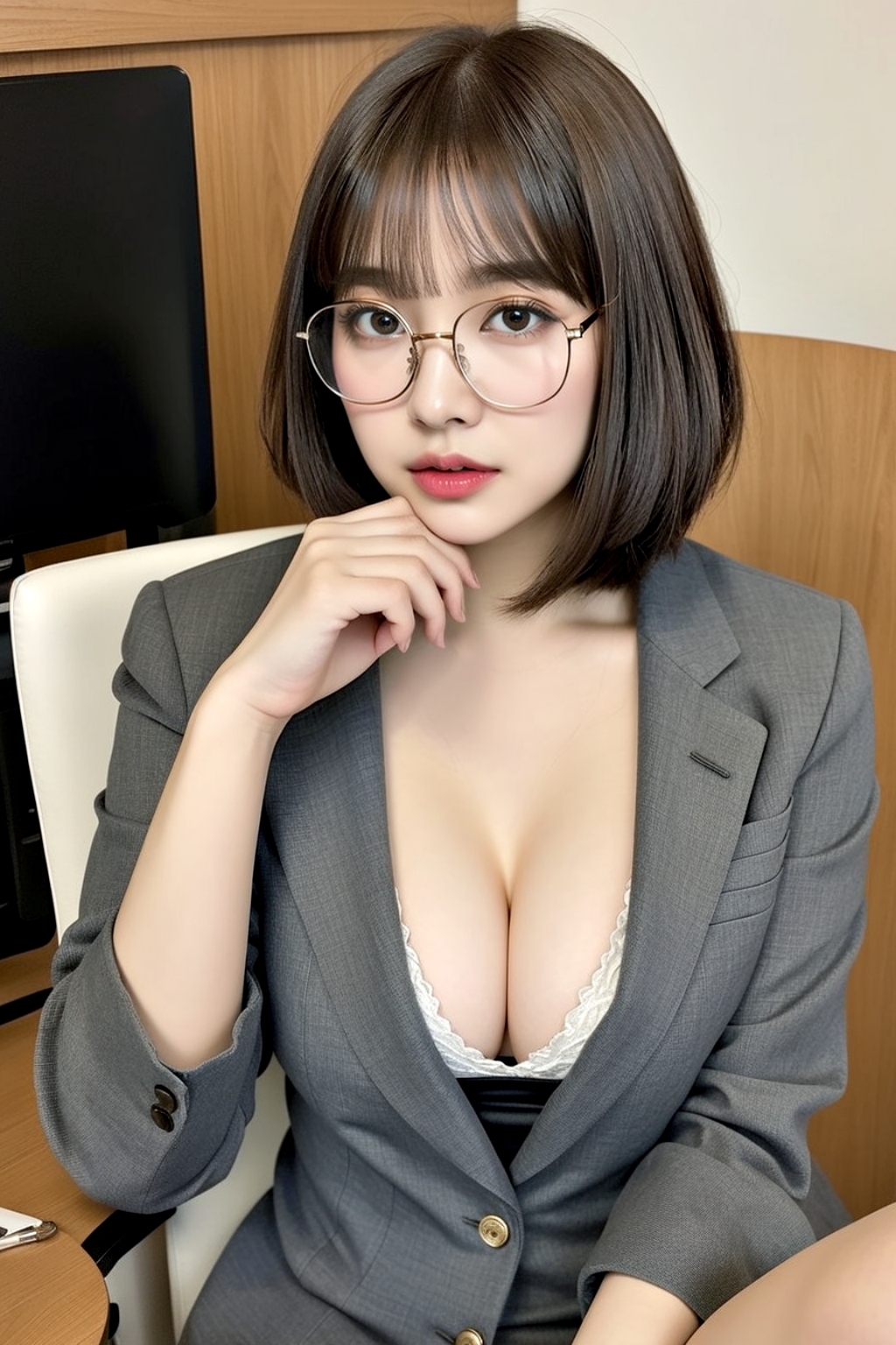 職場にいる真面目なメガネ美女の巨乳 part9 眼鏡 メガネ 5