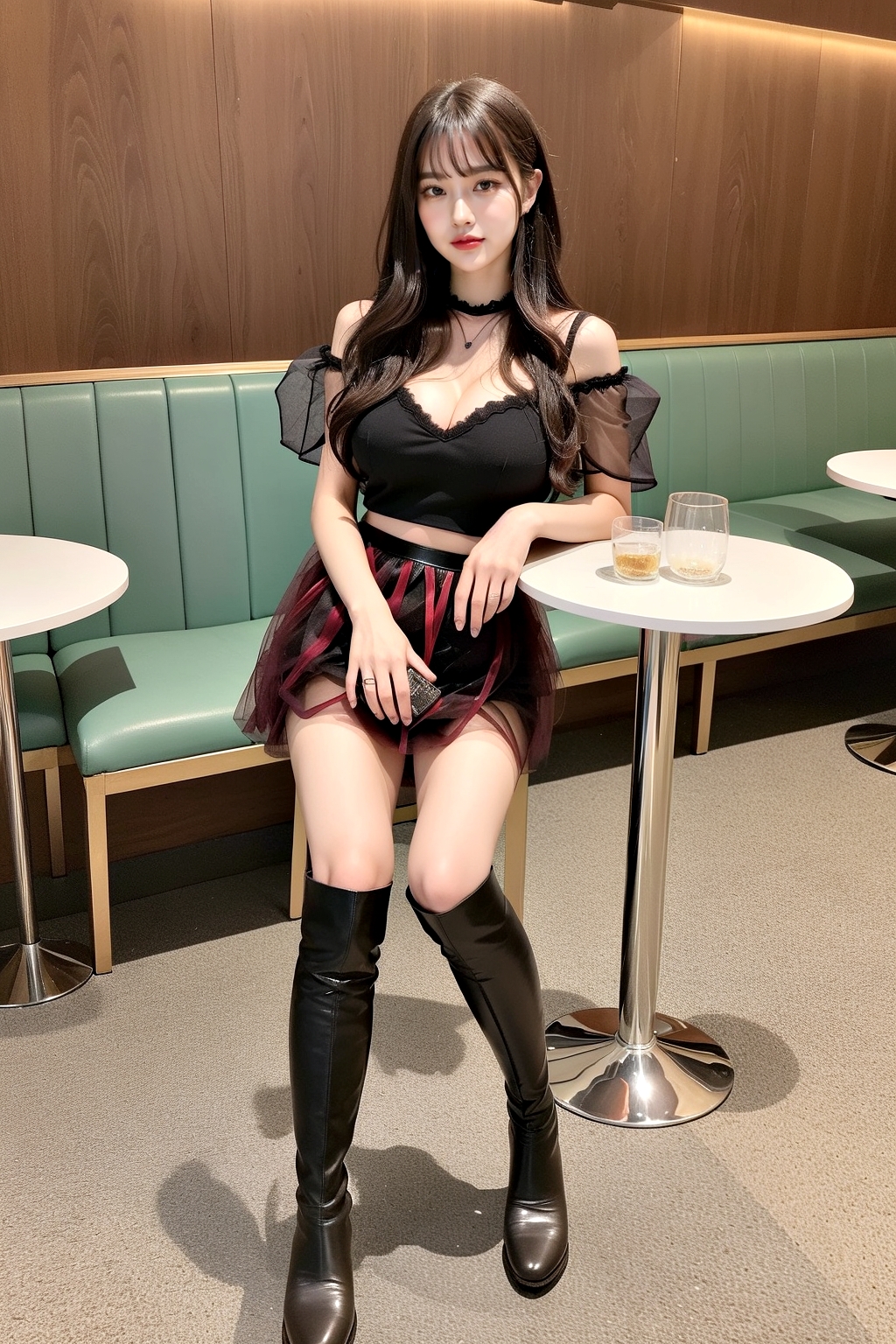 カフェにいたブーツの似合う美女 part5 美女 ミニスカート 5