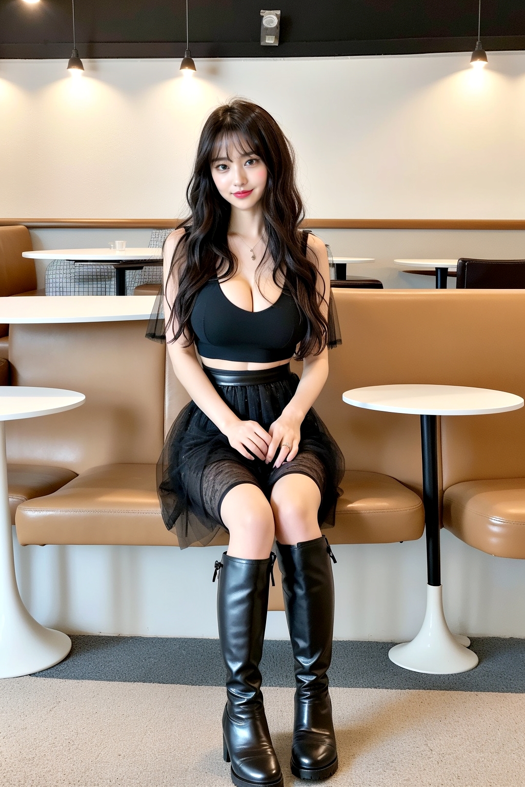 カフェにいたブーツの似合う美女 part5 美女 ミニスカート 4