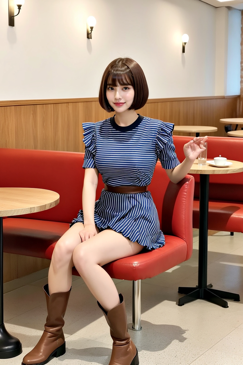 カフェにいたブーツの似合う美女 part5 美女 ミニスカート 4