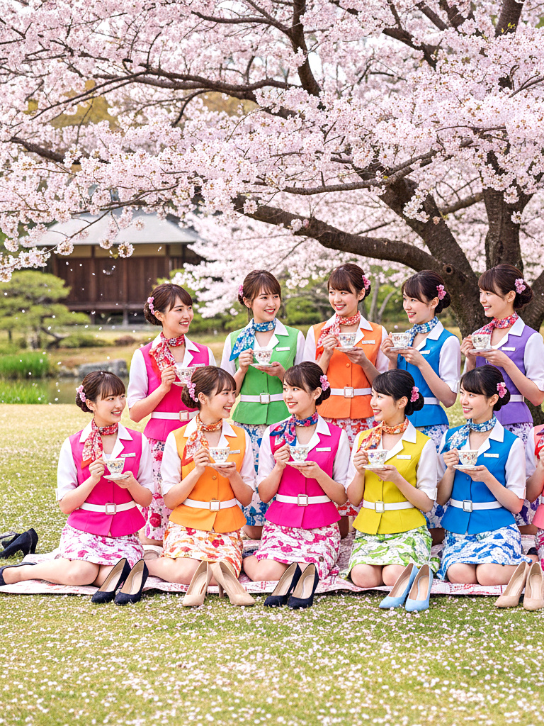美人ＣＡ軍団の上品な花見 part1 CA キャビンアテンダント 5