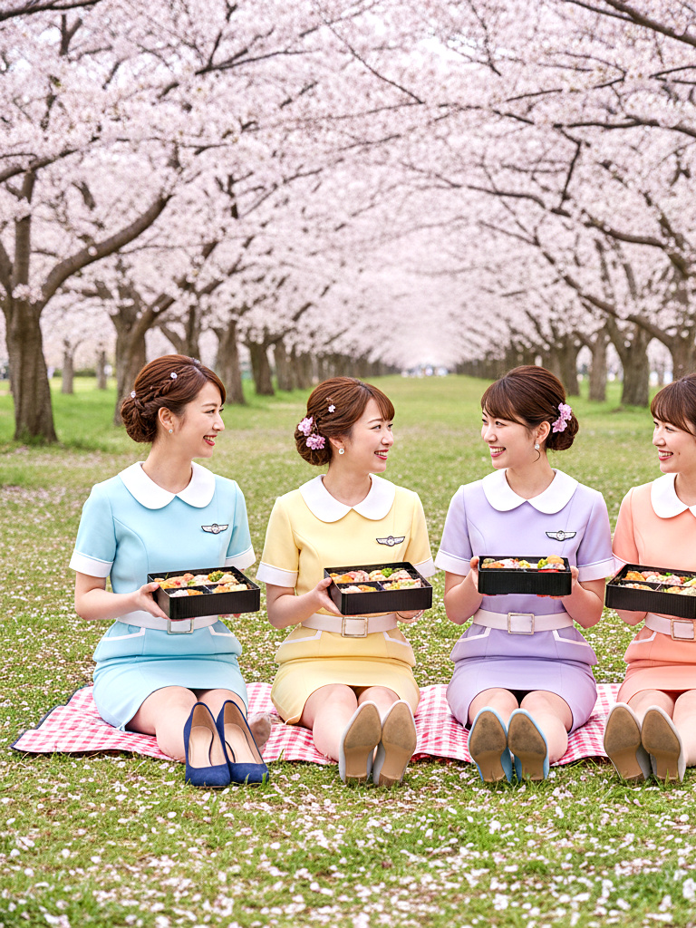 美人ＣＡ軍団の上品な花見 part2 CA キャビンアテンダント 5