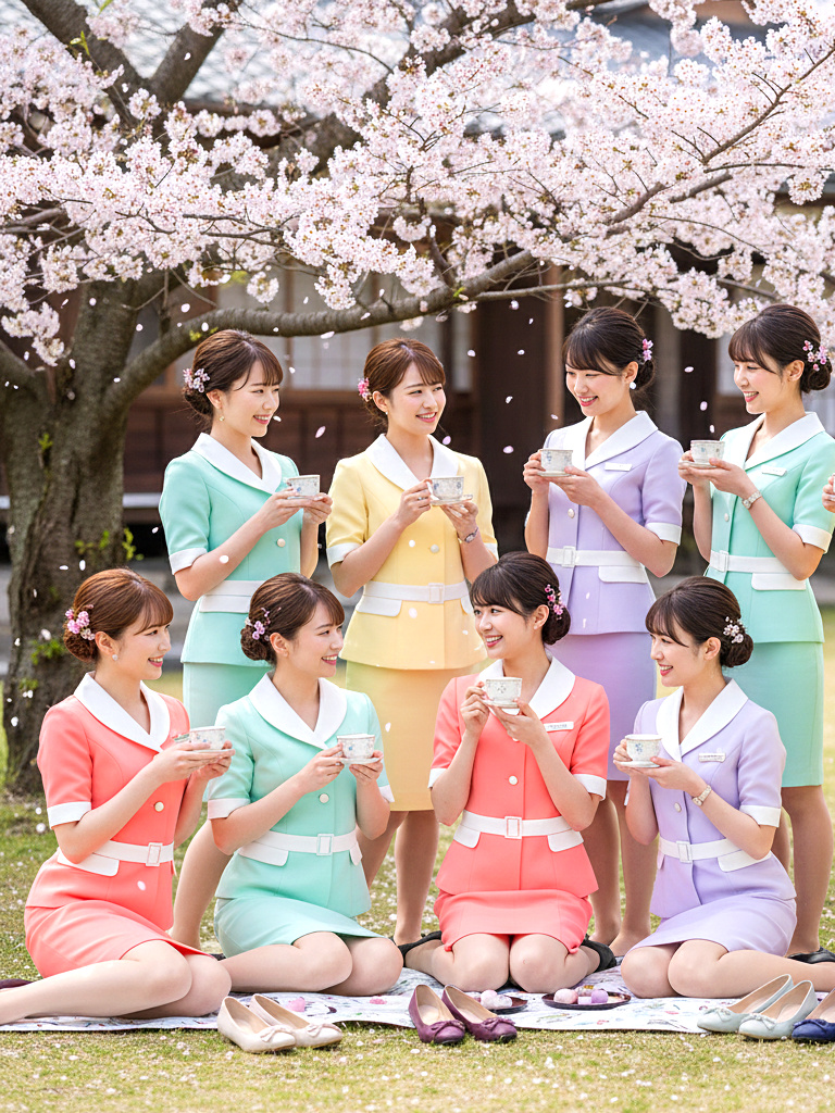 美人ＣＡ軍団の上品な花見 part2 CA キャビンアテンダント 4