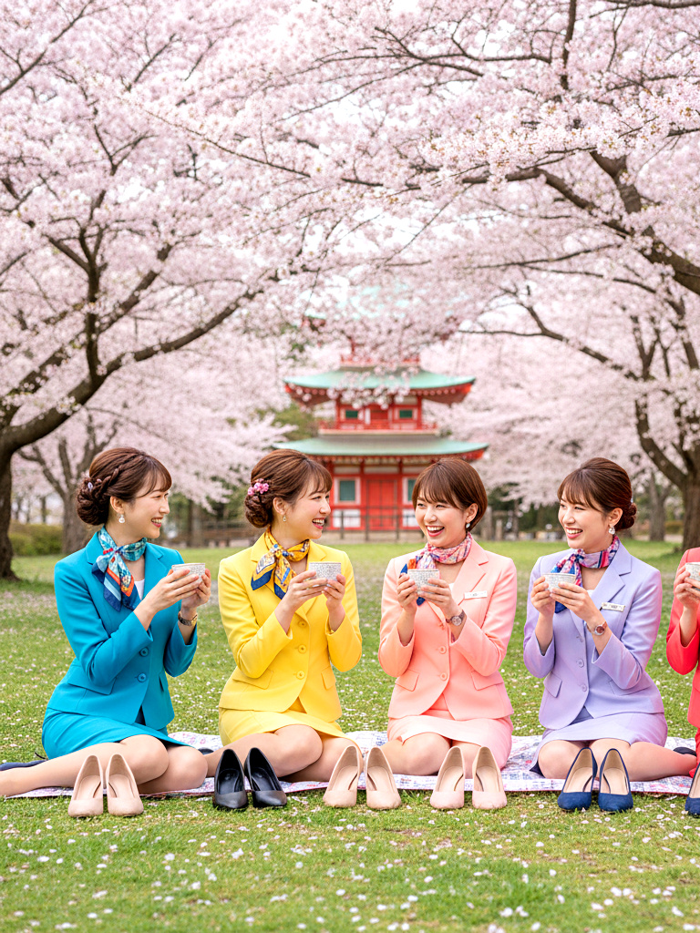 美人ＣＡ軍団の上品な花見 part2 CA キャビンアテンダント 3