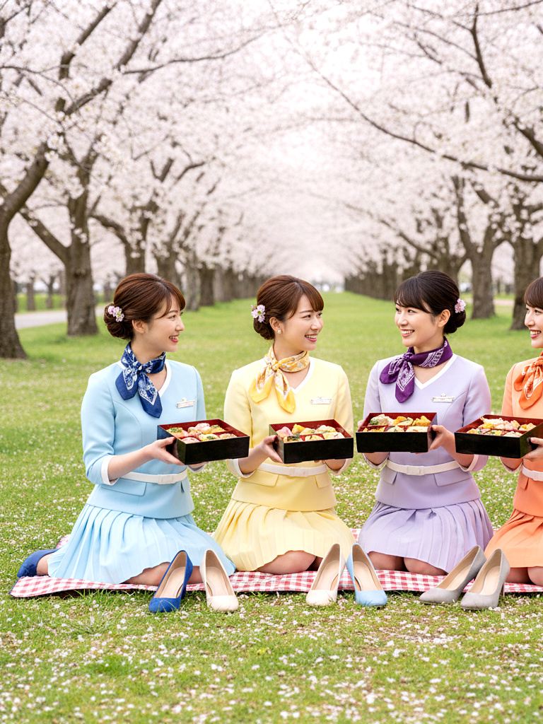 美人ＣＡ軍団の上品な花見 part2 CA キャビンアテンダント 6