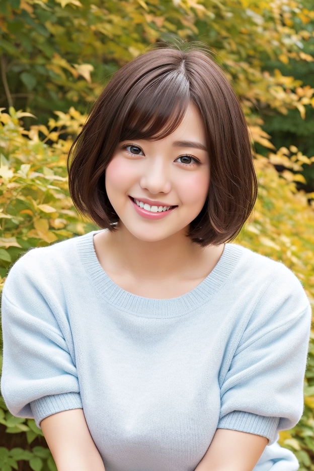 ショートカットが似合う丸顔の美人 part7 美人 笑顔 3