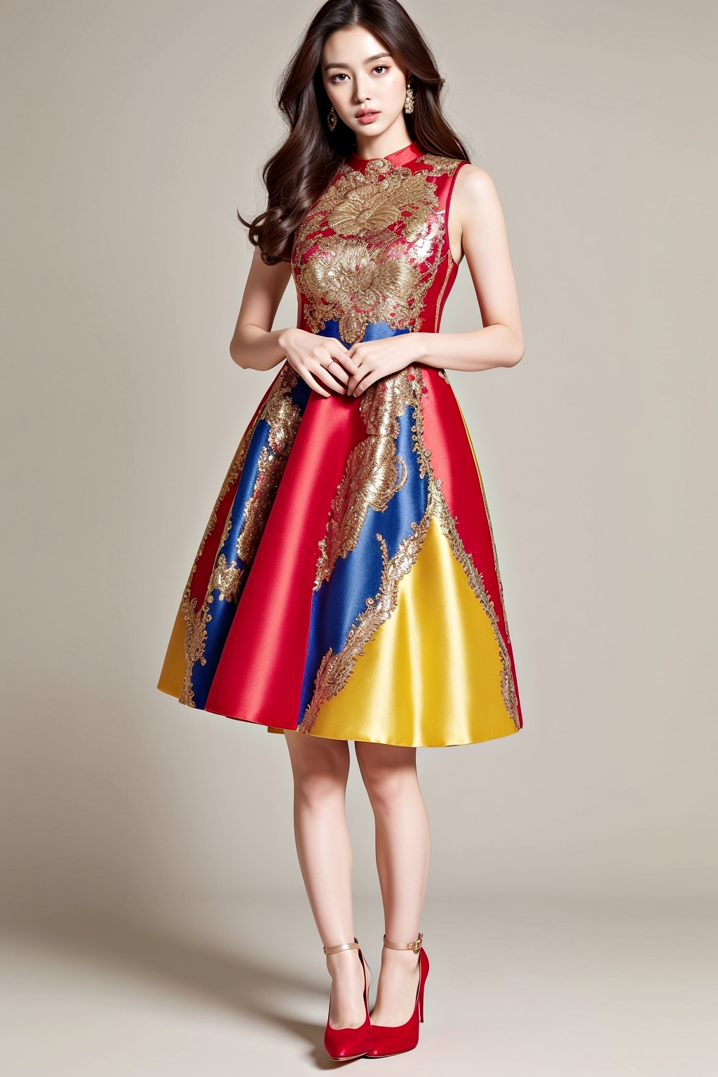 豪華なドレスを着た黒髪の生足ハイヒール美女 part9 美女 ハイヒール 4