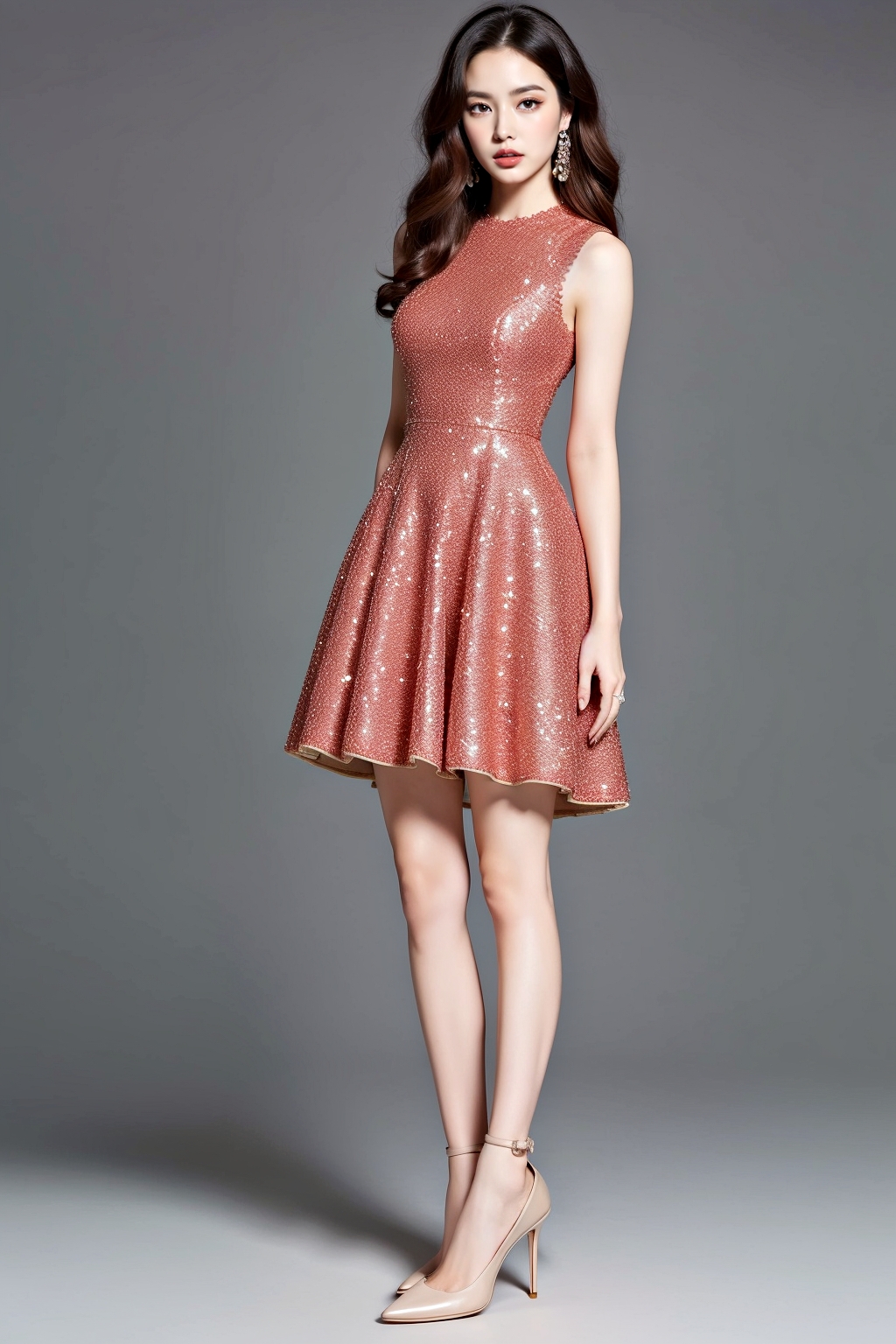 豪華なドレスを着た黒髪の生足ハイヒール美女 part9 美女 ハイヒール 6