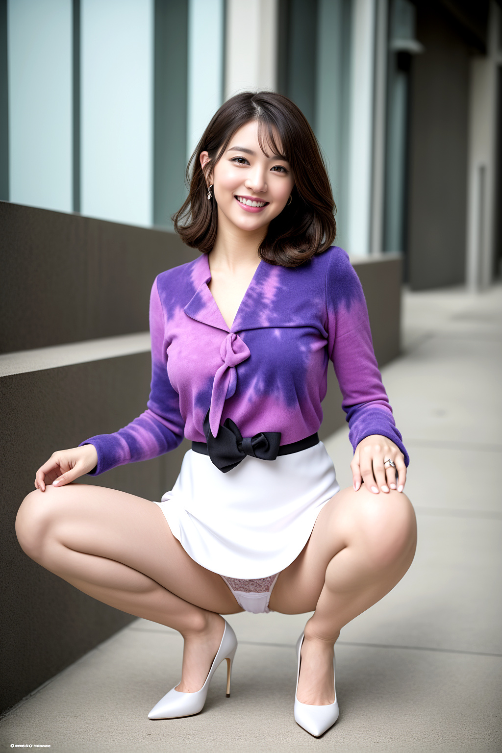 圧倒的美人ＯＬのしゃがみパンチラ part2 おしゃれ パンチラ 1