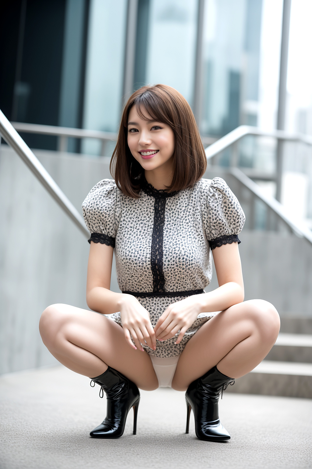 圧倒的美人ＯＬのしゃがみパンチラ part2 おしゃれ パンチラ 2