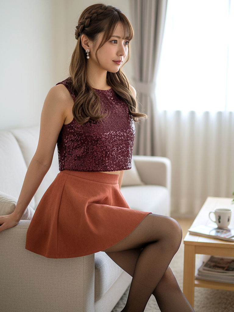 家でくつろぐ僕の彼女のスト足がたまらない part1 パンスト ストッキング 5