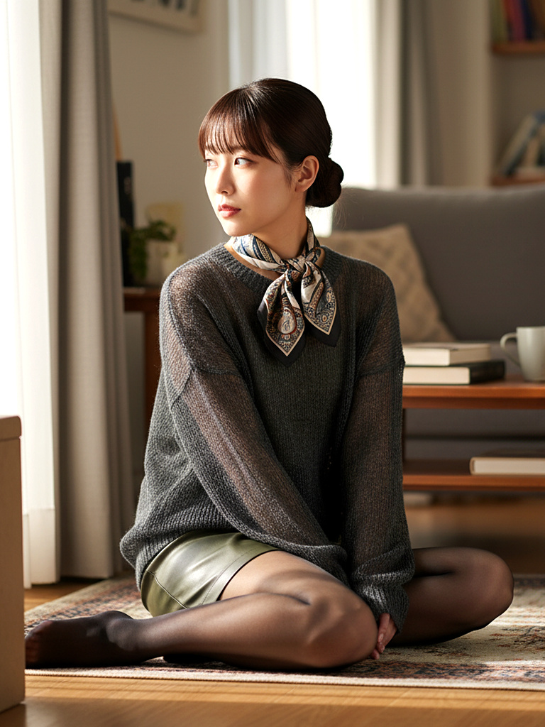 家でくつろぐ僕の彼女のスト足がたまらない part1 パンスト ストッキング 6