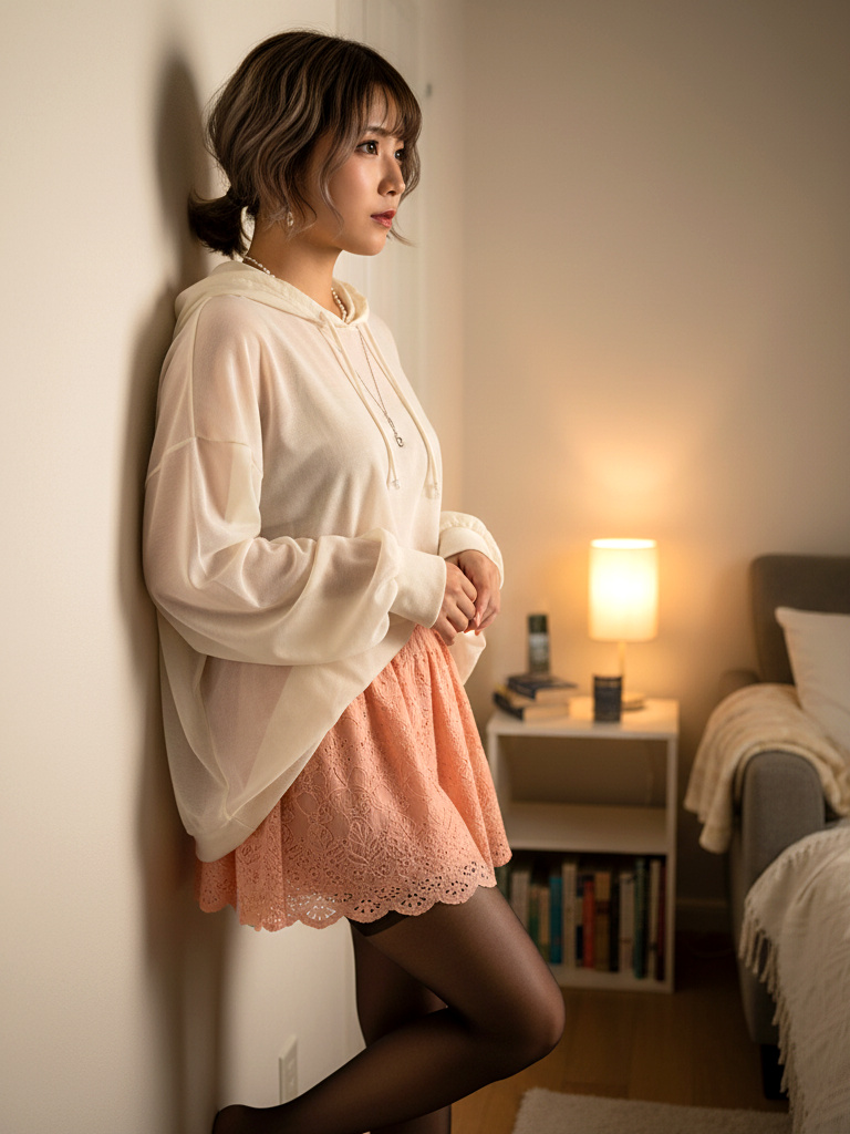 家でくつろぐ僕の彼女のスト足がたまらない part2 パンスト ストッキング 1