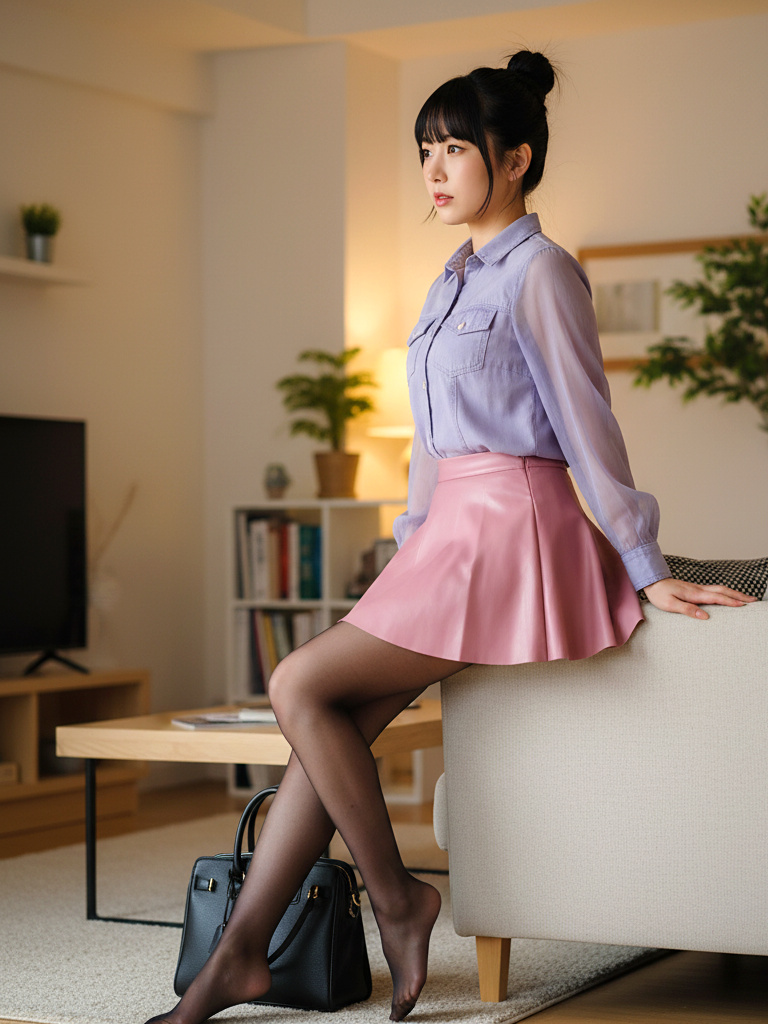 家でくつろぐ僕の彼女のスト足がたまらない part3 パンスト ストッキング 3