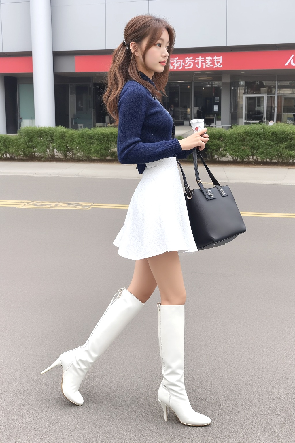 ロングブーツを履いたのギャルの街撮り part4 ギャル ミニスカート 1