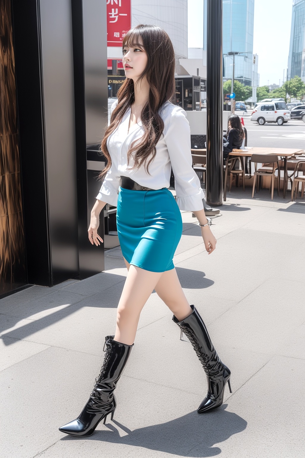 ロングブーツを履いたのギャルの街撮り part5 ギャル ミニスカート 1