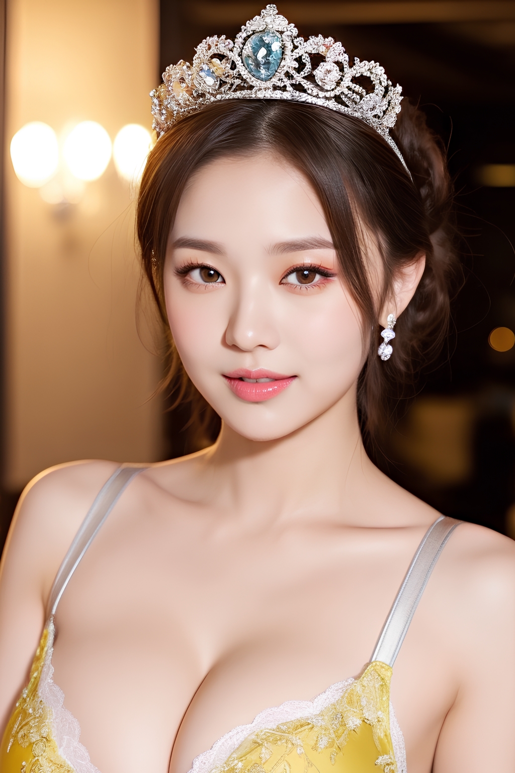 ドレスを着た巨乳美女のバッチリメイク part5 美女 谷間 6