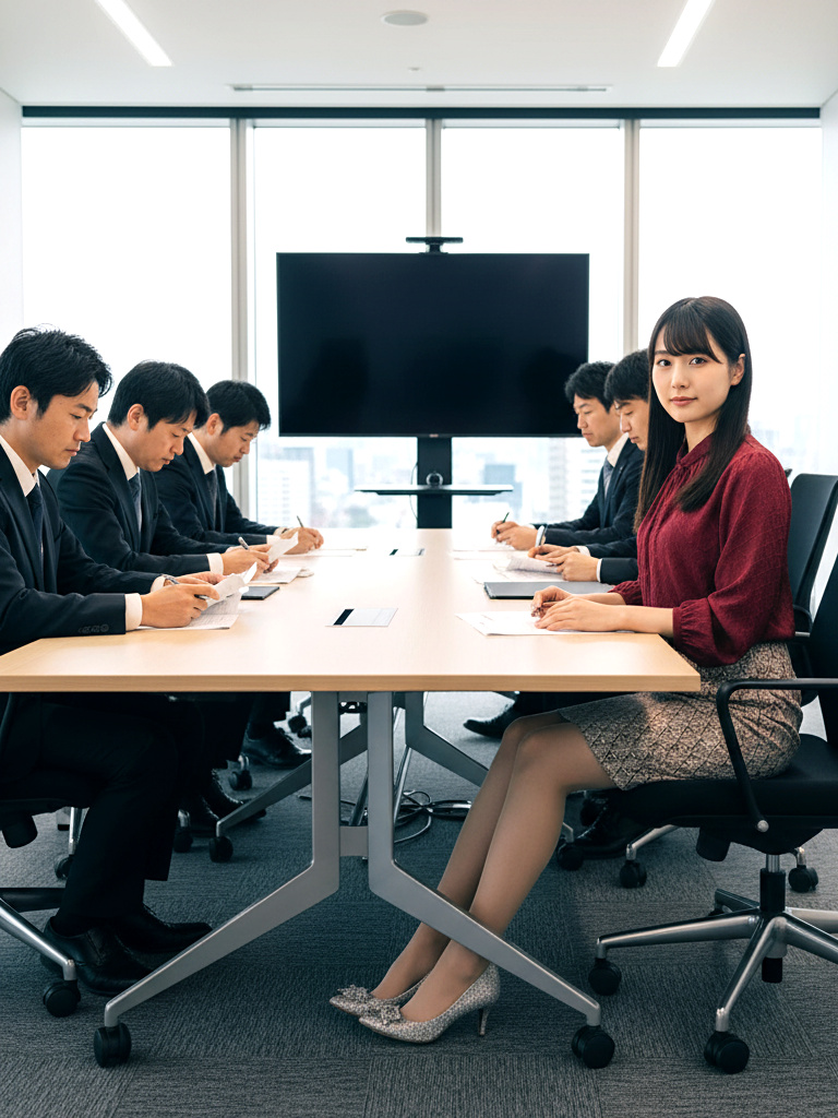 後輩ＯＬの美脚が気になって会議に集中できません part1 美脚 会議中 1