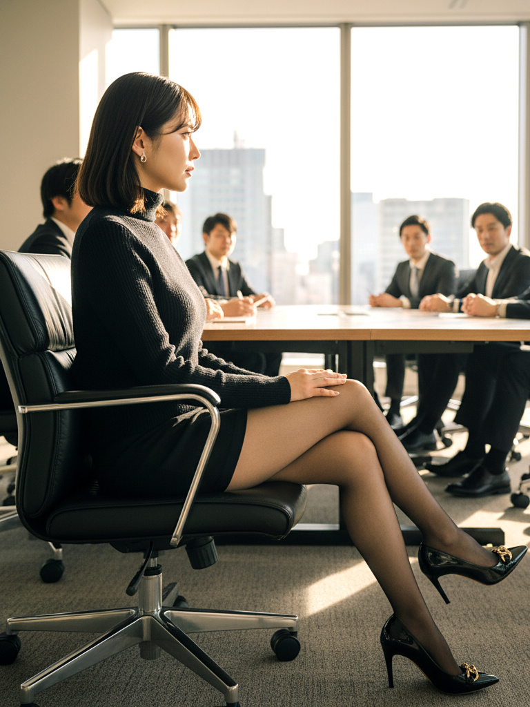 後輩ＯＬの美脚が気になって会議に集中できません part2 美脚 会議中 1