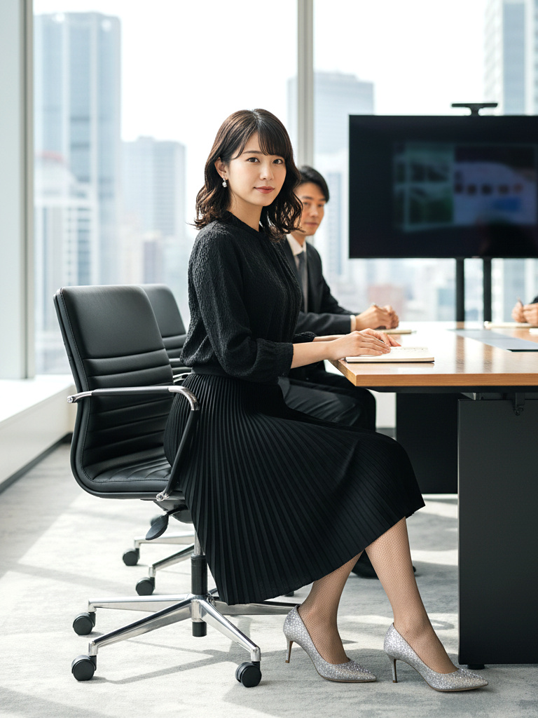 後輩ＯＬの美脚が気になって会議に集中できません part2 美脚 会議中 5