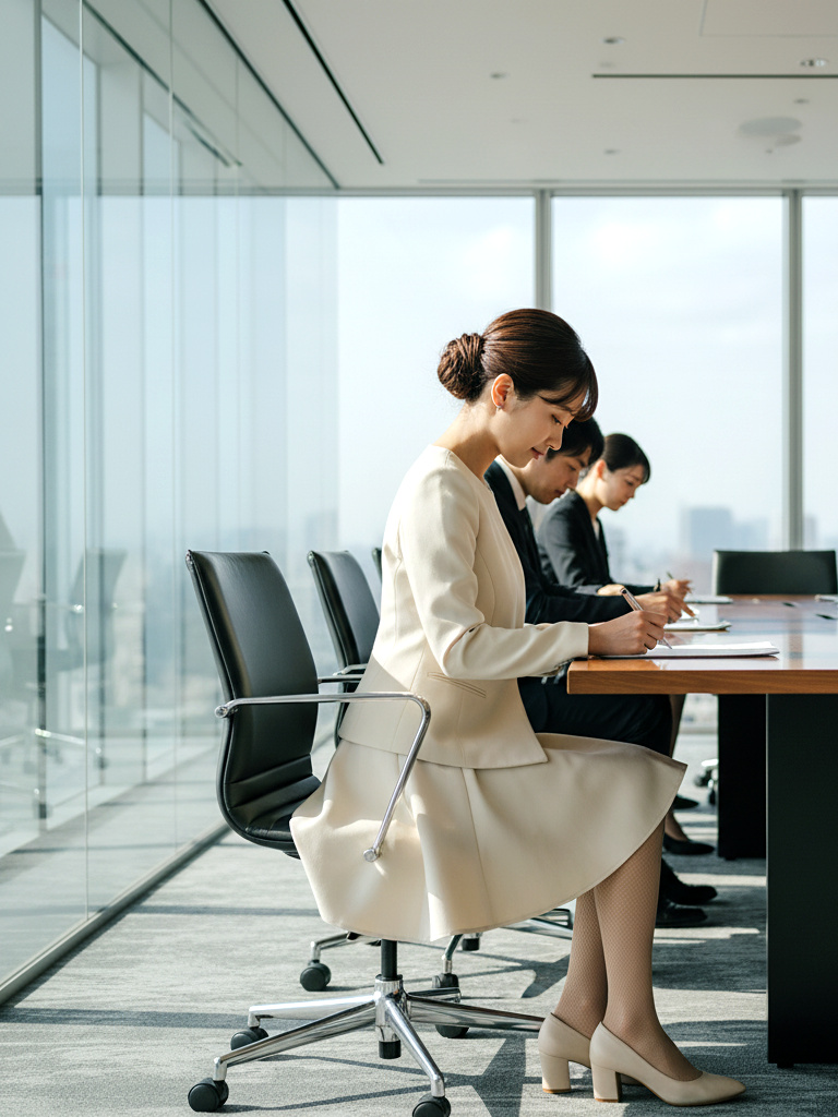 後輩ＯＬの美脚が気になって会議に集中できません part2 美脚 会議中 5