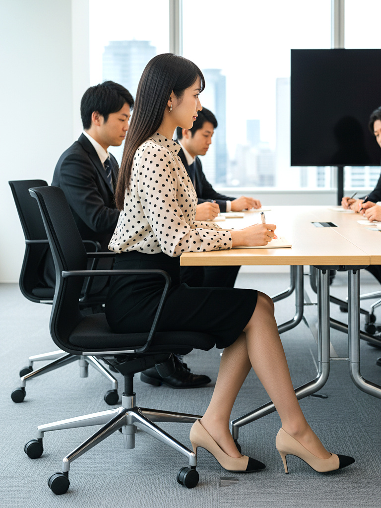 後輩ＯＬの美脚が気になって会議に集中できません part2 美脚 会議中 2