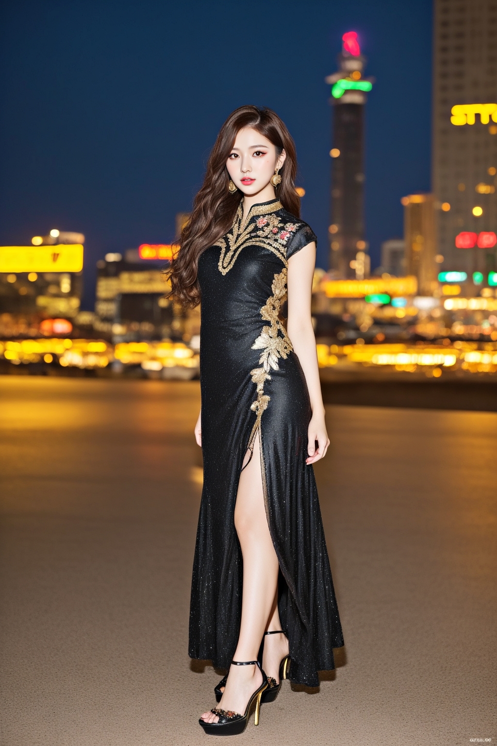 夜の街にデビューした美脚オンナ part6 ドレス ハイヒール 1