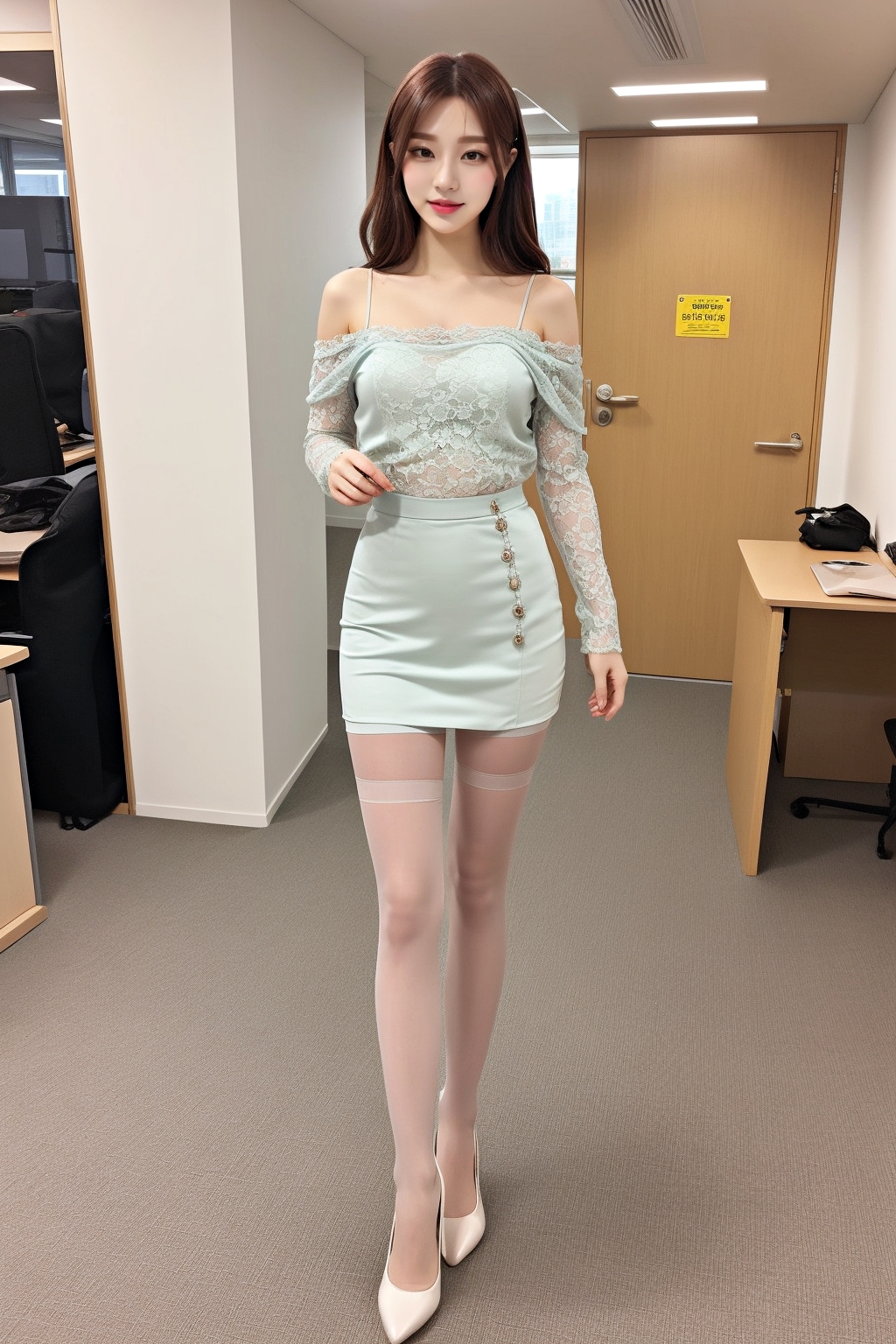 派手な格好で職場に来る美脚オンナ part6 脚フェチ 美女 1