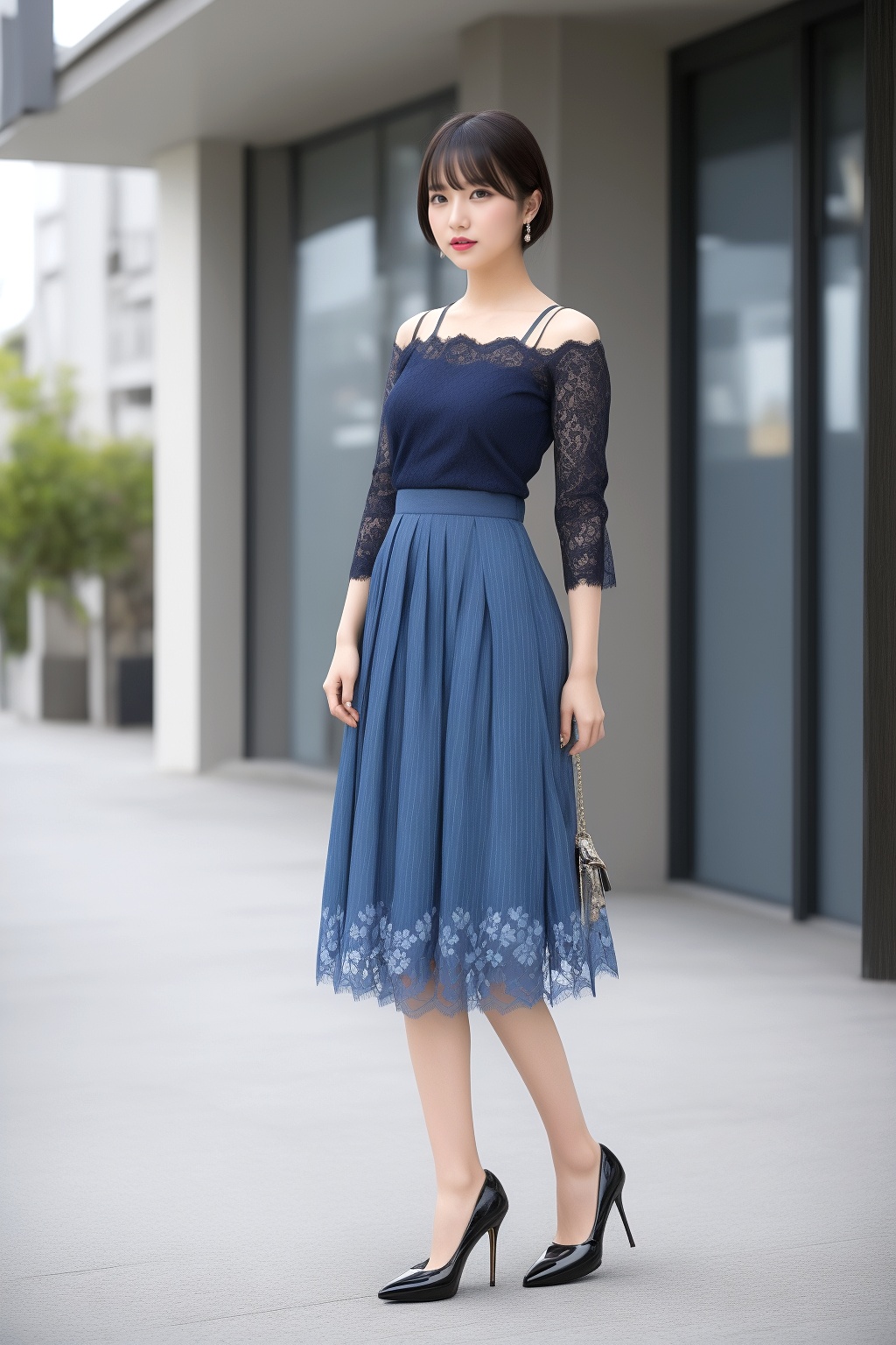 素足で挑むＯＬのハイヒール図鑑 part2 OL チュールスカート 6