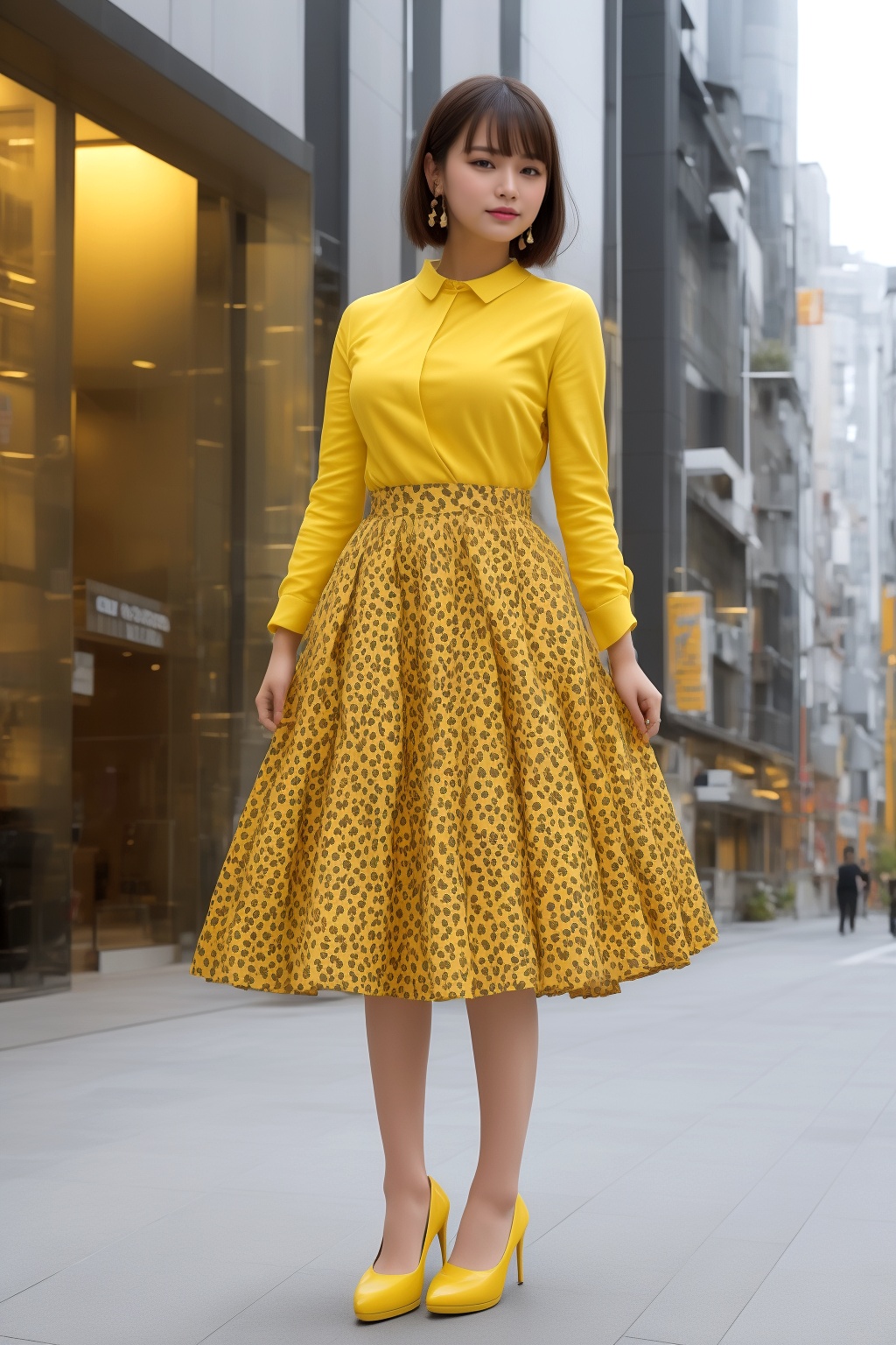 素足で挑むOLのハイヒール図鑑 part3 OL チュールスカート 4