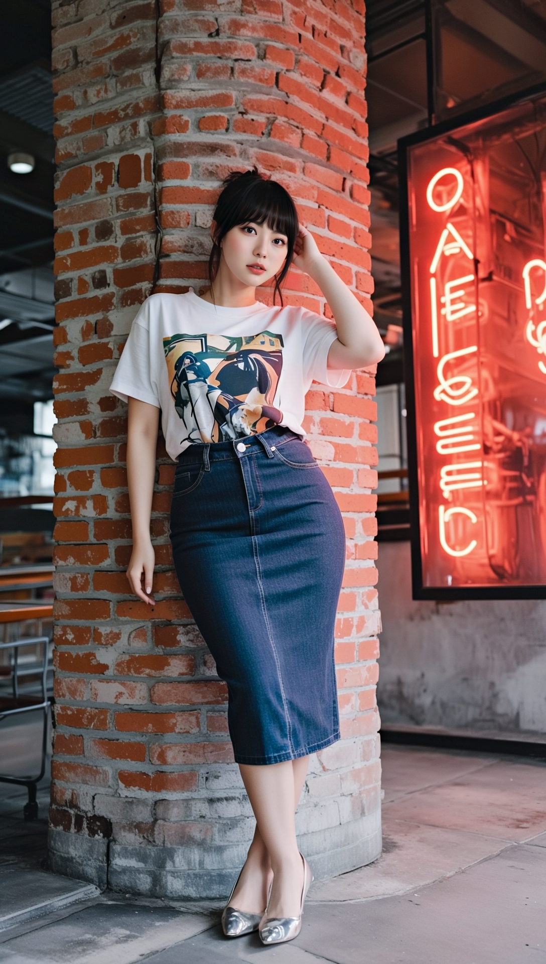 デニム素材のミニスカ生足美女 part4 サンダル デニム 4