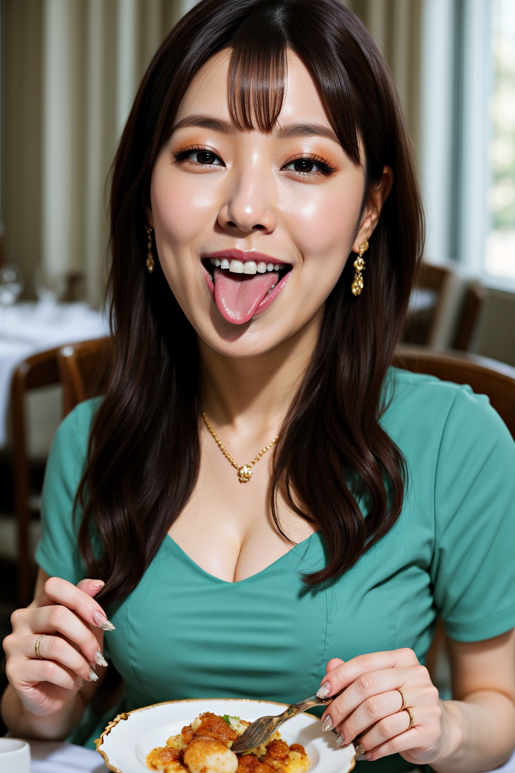 友達(人妻)の舌出し写真をゲットした件 part2 おっぱい ドレス 6